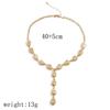New Irregular Baroque Y-shaped Clavicle Chain Ins Premium Sense Niche Water Drop Pendant Necklace Female