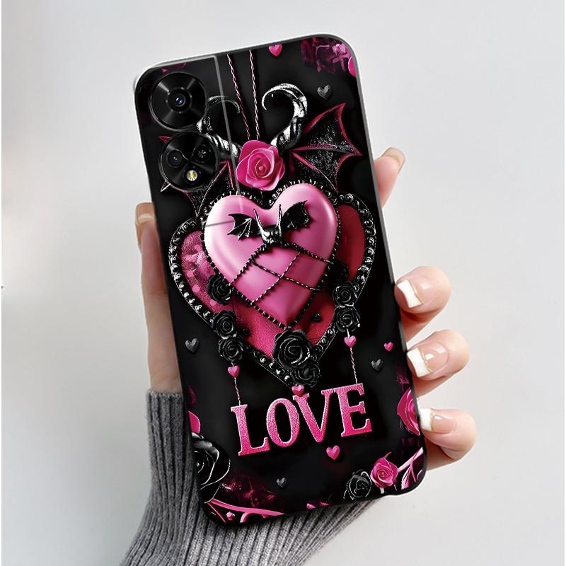 For TCL 50 5G / 50 SE Case Cute Rabbit Soft Black Silicone Back Cover For TCL 50SE Phone Cases TCL50 XE NxtPaper 5G Etui Fundas