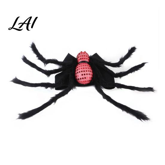 Lightweight Pet Cosplay Costume for Halloween Spider Costume Cat Outfit with Skull Face Black Adjustable Suit Pets Holiday Apparel Cats Dogs