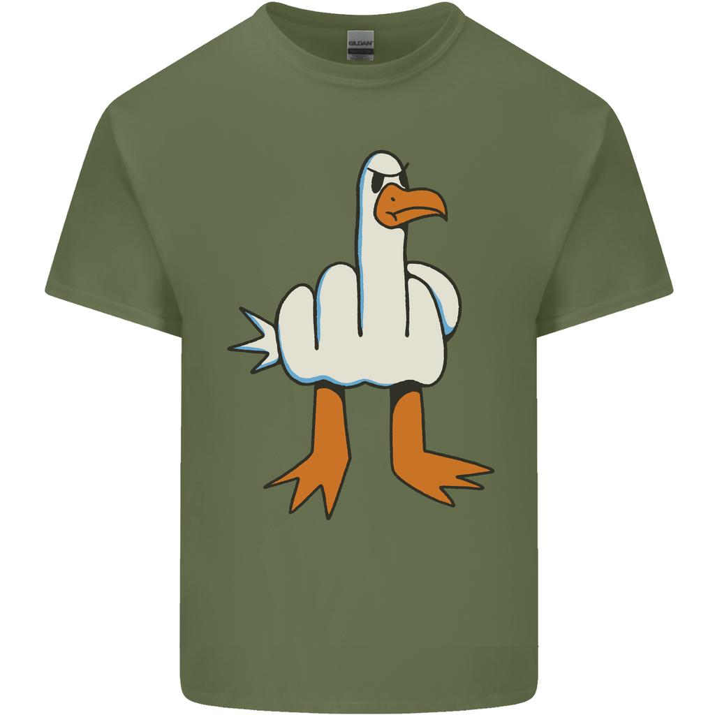 Offensive Pigeon Finger Flip Funny Unisexs Light Cotton TShirt
