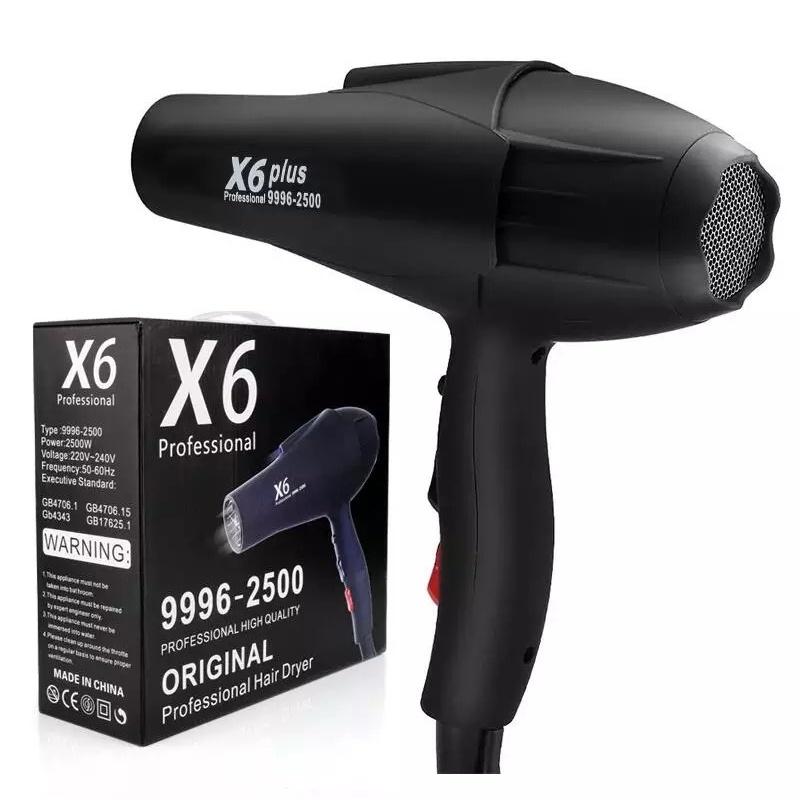 New X6 Hair Salon Professional Hair Dryer 2400W High Power Strong Wind Speed Drying Home Hairdryer Recommended Hairdryer