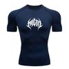 Men's Quick Dry Compression Workout T-shirt, Casual Hip Hop
