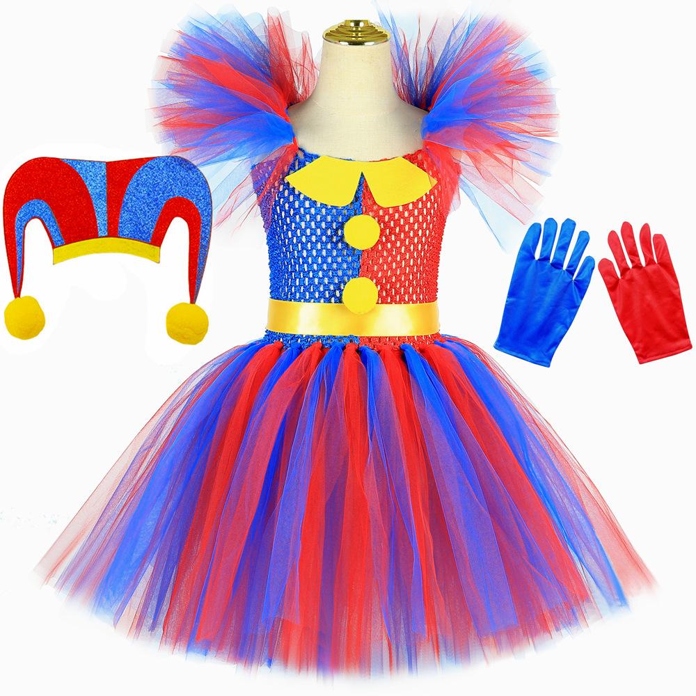 Der Erstaunliche Digitale Zirkus Caine Mädchenkleid Prinzessin Tutu Kostüm für Kinder Cosplay Party