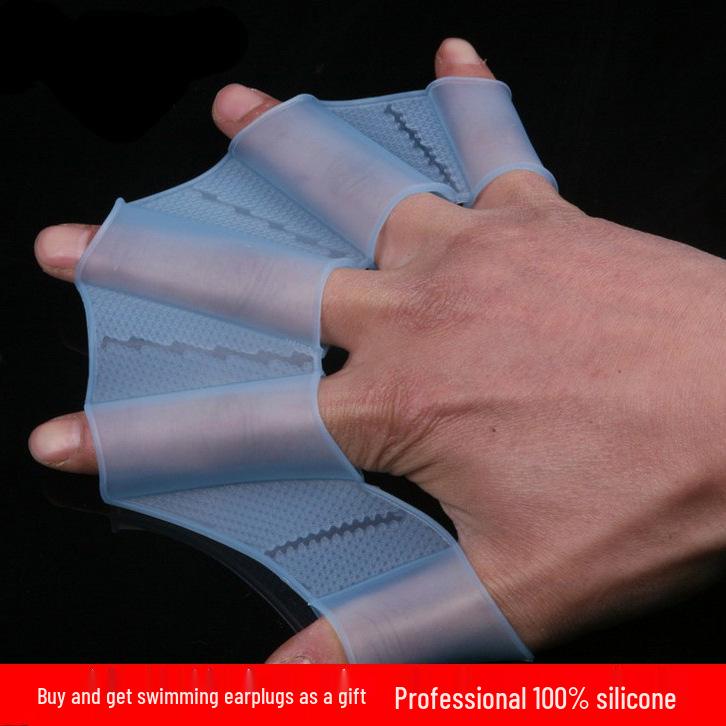 Silicone Swimming Hand Fins: Adult & Child Half-Palm Snorkeling Paddles & Freestyle Gloves