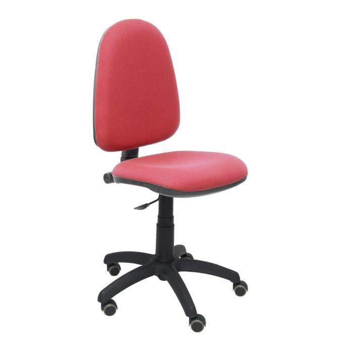 Chaise De Bureau Ergonomique PIQUERAS Y CRESPO - Modèle 04CPBALI933RP - Rouge - Tissu - Roues De Parquet