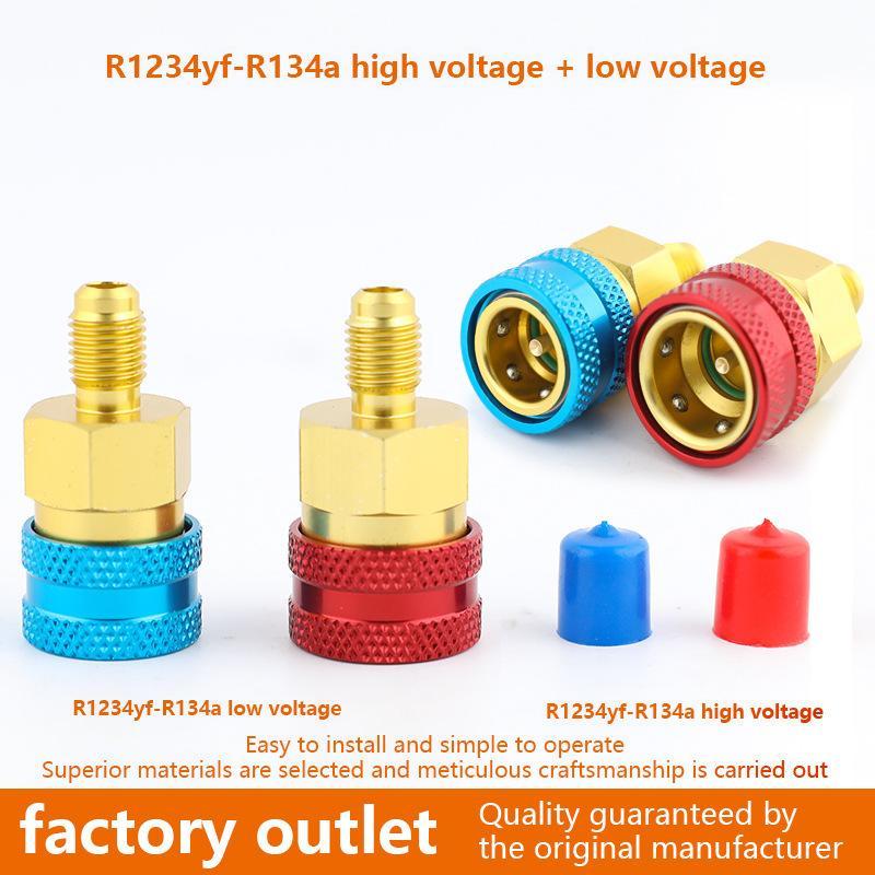 Car Airconditioning Fitting For For R1234Yf To R134A High Low Side Adapter Fitting Connector Hotadapter Quick Fitting Coupler