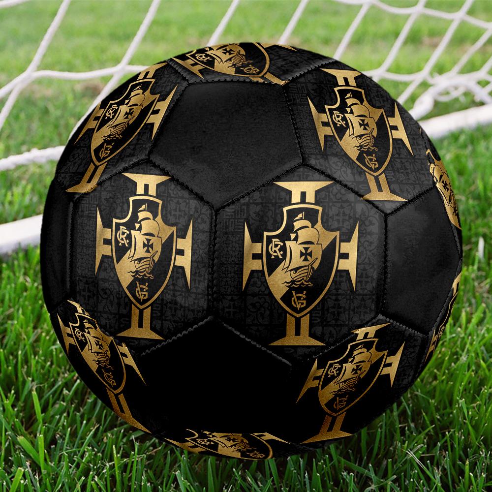 CR Vasco da Gama Soccer Ball, colorful, suitable for all ages, machine-stitched, PVC material, competition grade, durable and high bounce