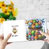 6Pcs Easter Egg Bunny Diamond Painting Greeting Card Kit Daily Wish Card for Friends 5D DIY Greeting Card for Easter Party Gift