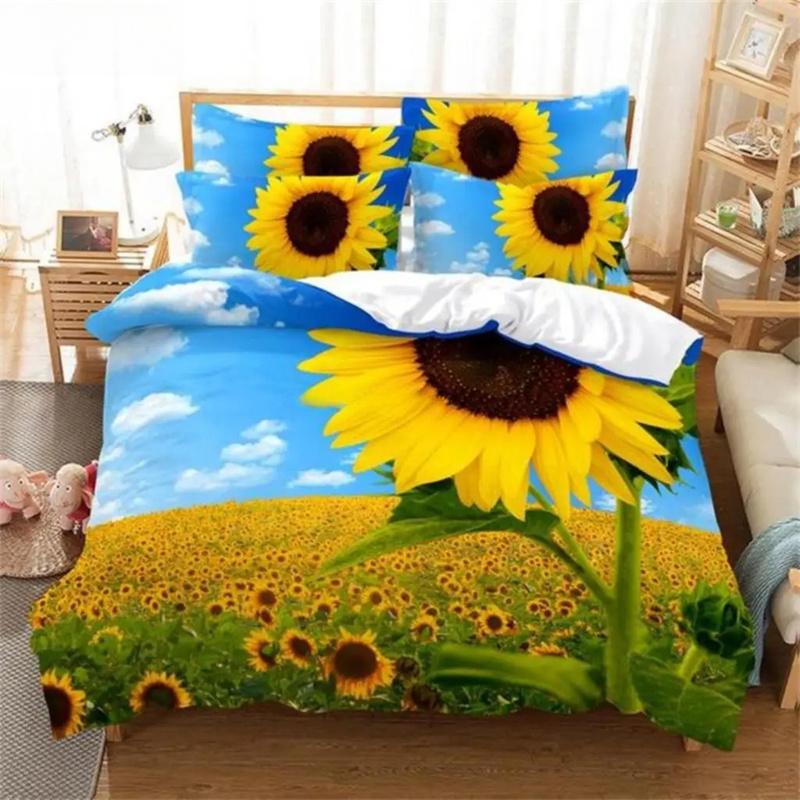 Red Rose Flowers Bedding Set Fashion Duvet Cover Gift For Women Girls Twin Single Queen King Full Size Polyester Duvet Cover Set