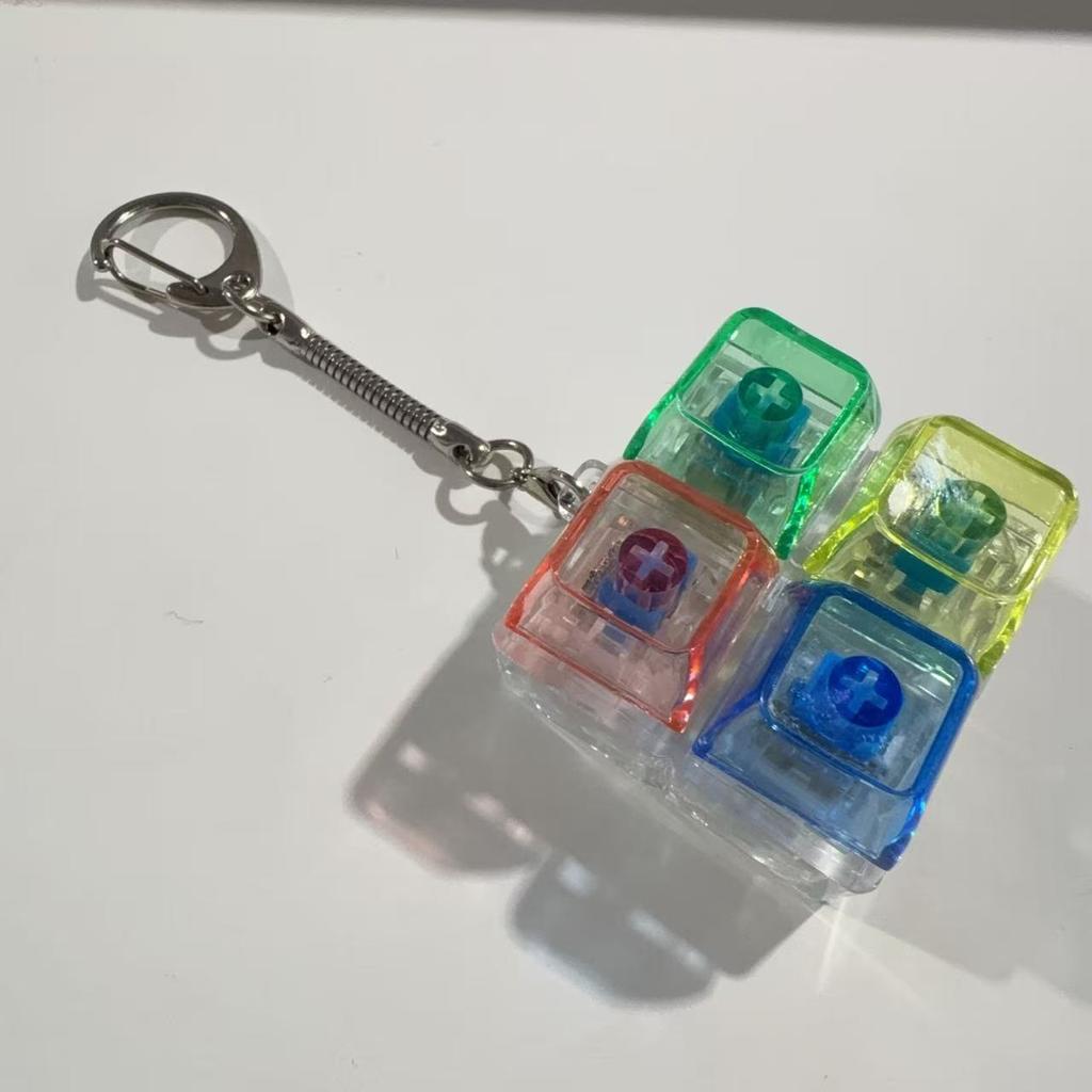 PC high-transparency Tetris decompression button mechanical luminous keyboard decompression button flash pinch toy