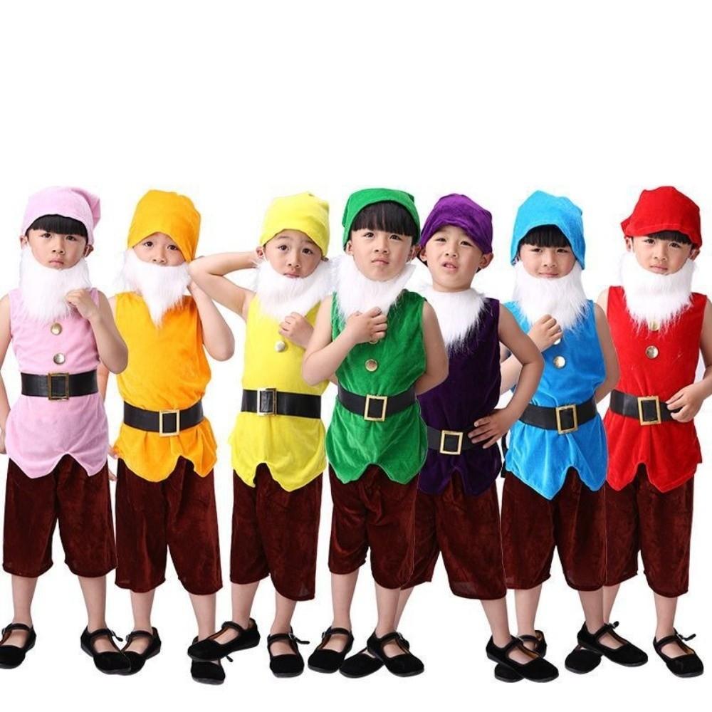 Fairy Tale Dwarf Cosplay Costume Role Play Christmas Elf Costume Seven Dwarfs Costume  School Plays