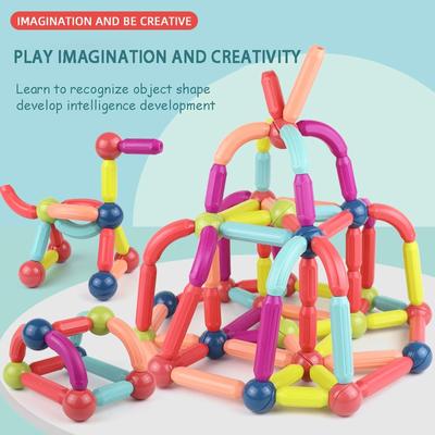 Apprendimento Precoce Varietà Bacchette Magnetiche Libere da Costruire Gioco per il Cervello Lamina Magnetica Blocchi da Costruzione Magnetici Assemblati Regali per Bambini Piccoli