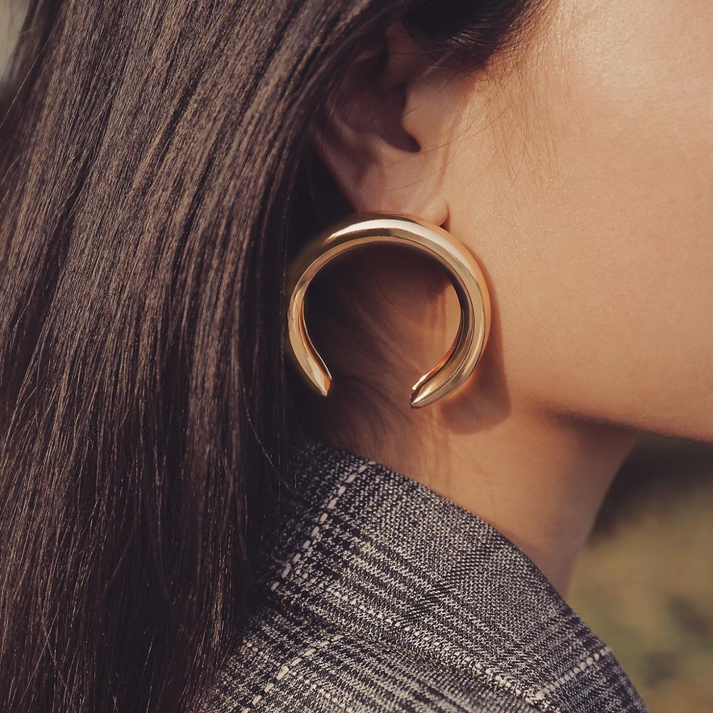 New Fashion Gold Metal Drop Earrings for Women Irregular Geometric Pendants Earrings Trend Brincos Jewelry Gift