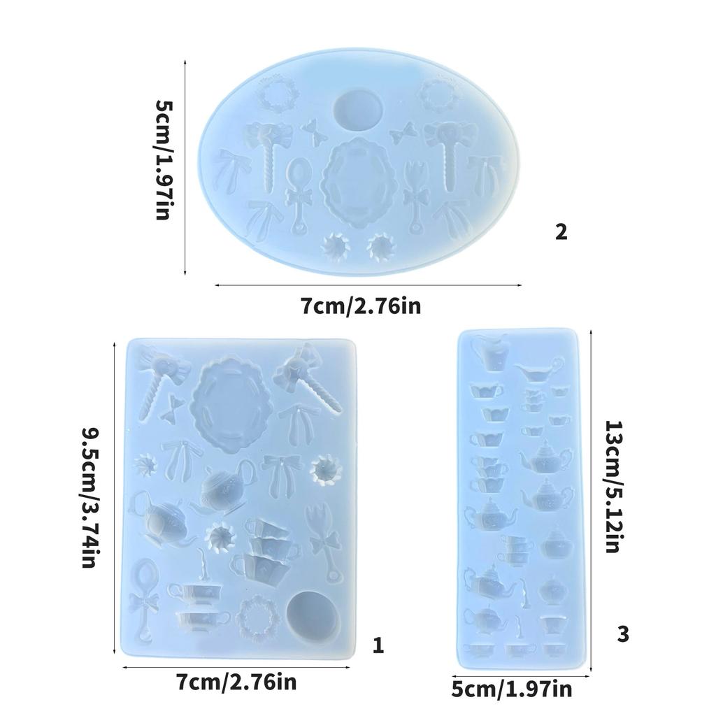 Premium Food Grade Silicone Resin Molds For Afternoon Tea Theme Miniature Crafts And DIY Decorations