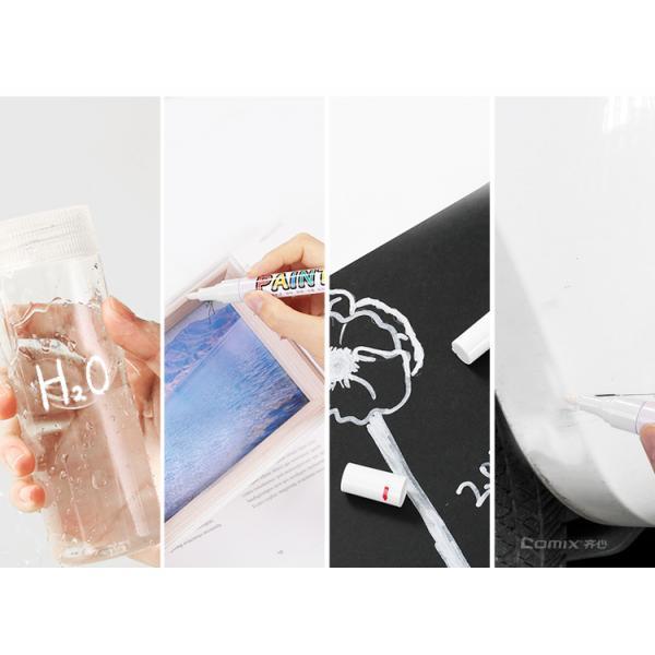 White Permanent Marker,Quick Drying Waterproof Marker Pen,Paint Pen for Mugs DIY Craft Projects Bike