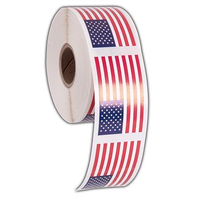 250Pcs/Roll American Flag Stickers USA Patriotic Sticker For Notebooks Cards And Scrapbooking Office Stationery Sticker