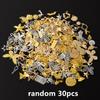 Random Mix 10/20/30/50/100pcs Alloy Metal Charm Sun Moon Star Butterfly Cross Sea Animal Pendants For Jewelry Making Accessories