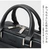 [Register] Mini Boston Bag for Men and Women, 2-Way Shoulder Bag, Split Leather, Cowhide Leather, Small, Simple, Black, Elegant, Modern, Casual