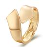 DIEZI 3 Style Exaggerated Gold Color Chunky Cuff Bangles Fashion Geometric Heavy Metal Spring Bangles For Women Bracelet Men