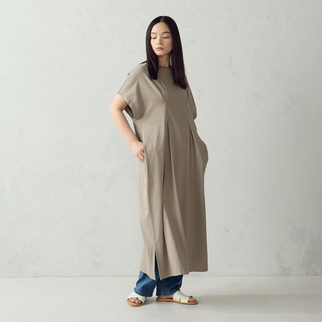 Ca Tuck Dress Greige F [Comme Ism] 12-34OO04-206