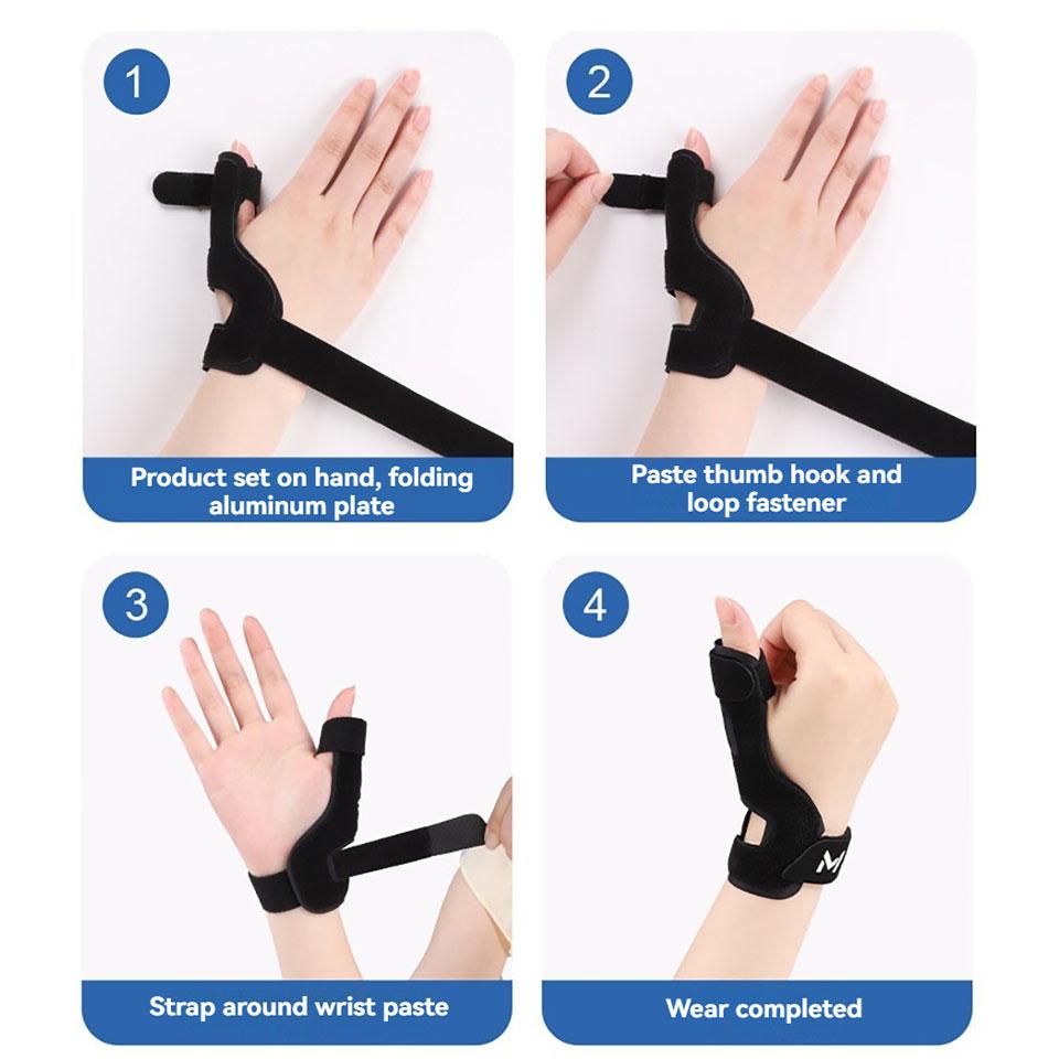 1Pcs Breathable Wrist Support Thin And Light Aluminum Plate Fixed Thumb Tendon Sheath Wrist Guard Double Binding Straps Unisex
