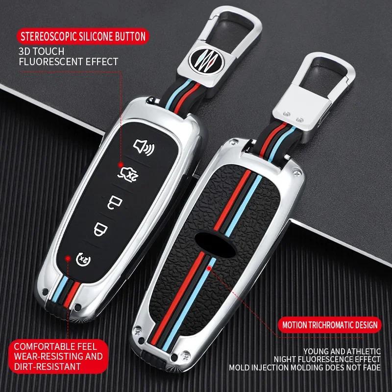 Zinc Alloy+Silicone Car Remote Key Case Cover Shell Fob for Ford Focus Edge Explorer Expedition C-Max Escape Flex