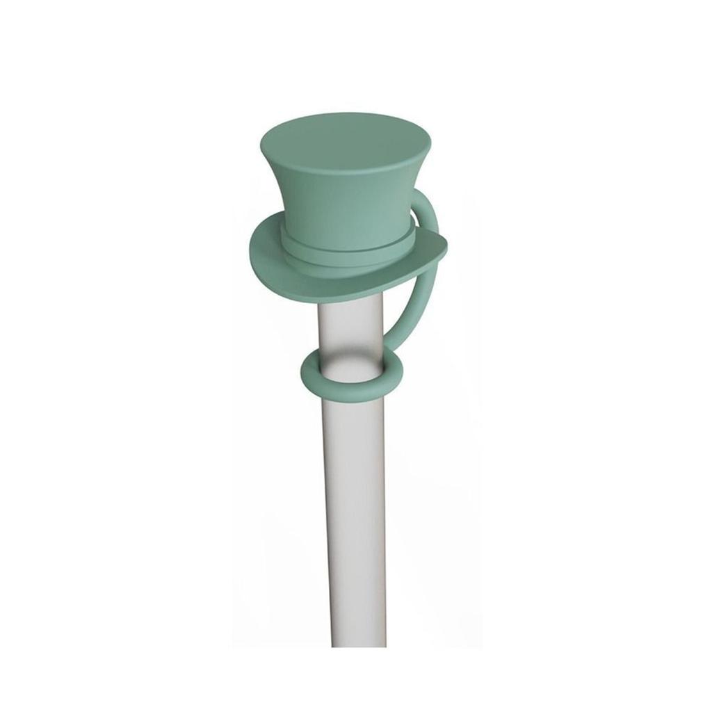 Hat Shaped Silicone Straw Cover Coffee Stirring Stick Decoration, Cocktail Decoration Reusable Silicone Straw