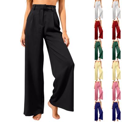 Dames Casual Commute High-Waisted Straight Leg Pakbroek