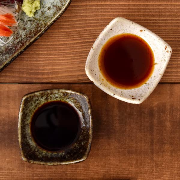 Tableware East Square Small Japanese Black Oil Plate, 8cm, Tableware, Drops, kg-007-02