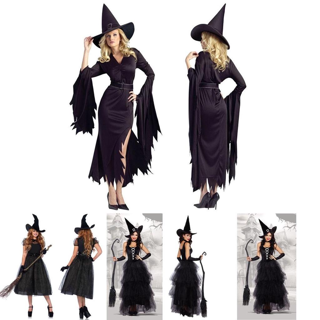 Spellbinding Sleeveless Witch Dress Featuring Elegant Accessories For Halloween Celebrations