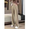 Autumn Winter Lady Snow Warm Pants Classic Fleece High Waist Trousers Women Straight Leg Plush Thermal Casual Pants