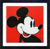 Art Shop Forms Andy Warhol Art Poster Available In 3 Colors "Mickey Mouse" Framed, (Red)