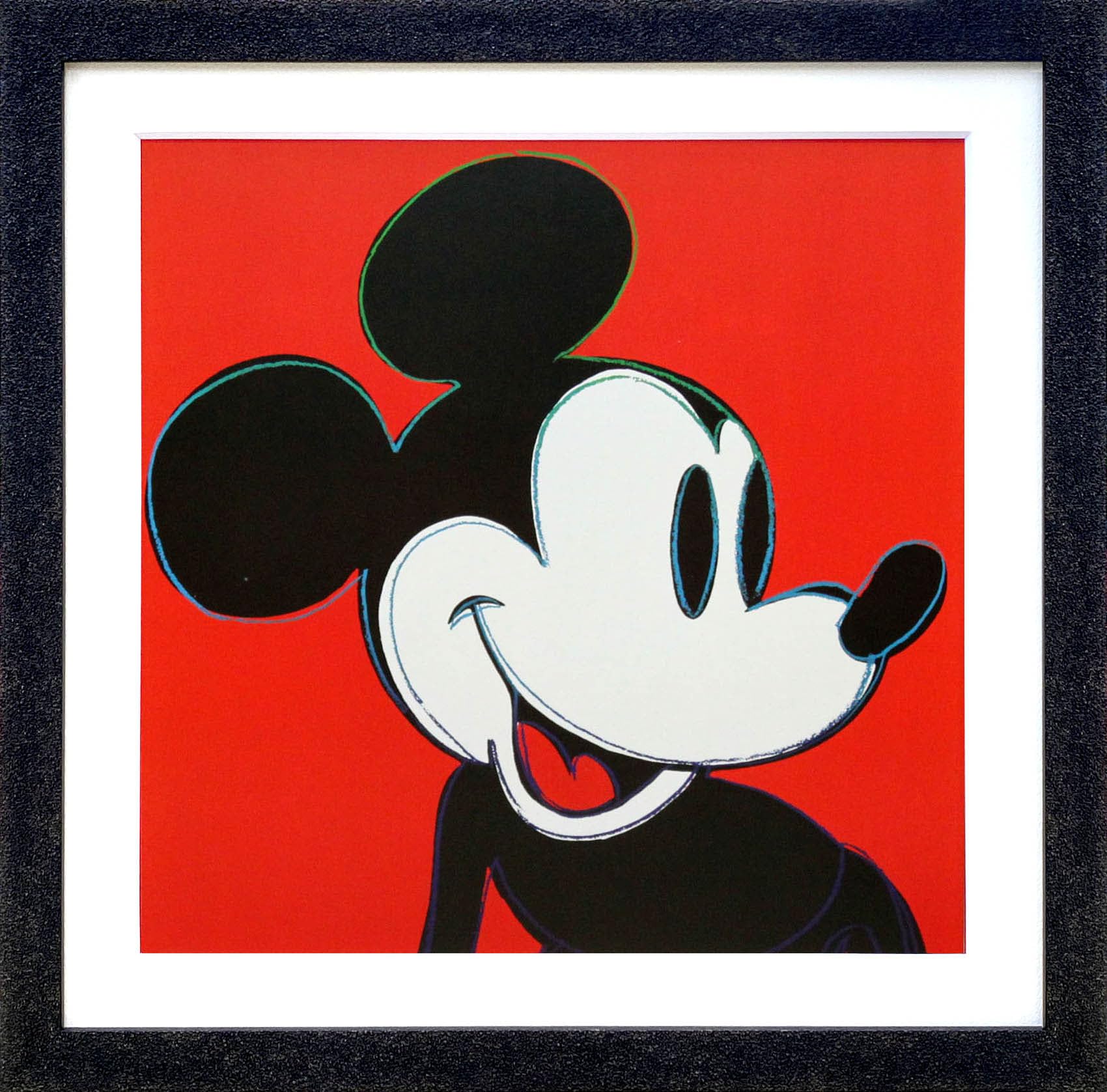 

Art Shop Forms Andy Warhol Art Poster Available in 3 Colors Mickey Mouse Framed, (Red)