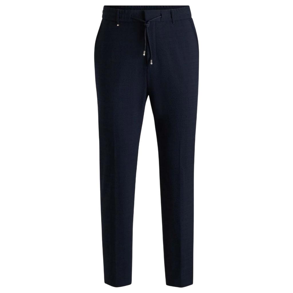 Boss Mens Perin Seersucker Formal Trousers