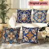 Bohemian Mosaic Floral Pillow Covers Pattern Cushion Cover Suitable for Sofa Bedroom Car Pillow Cover