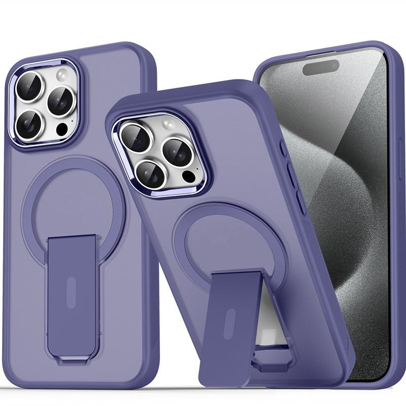 Applicable to iphone17promax bracket 16 mobile phone case Apple 13 magnetic suction 14 hard case 15 niche 12 simple 11