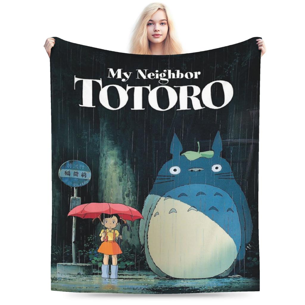 T-Totoroes Decke Ultra-Weiches Fleece Neuheit Geschenk Cartoon Grau Totoro Überwurfdecken Bettwäsche Überwürfe