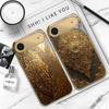 Golden Classical Emblem For IPhone 17Pro Max 16 17 Pro 15 Pro 14 13 Plus 12 Mini 11Pro Max XR 16E 17 Air Golden Glass Phone Case