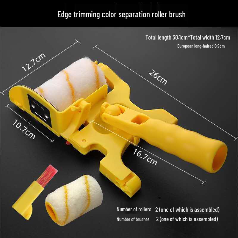 Cross-Border Exclusive Soft Bristle Edge Roller Brush for Precise Wall Corner Painting