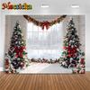 Mocsicka Christmas Photography Background Family Festival Party Backdrops Home Xmas Tree Winter Snow Window Pattern Deco522