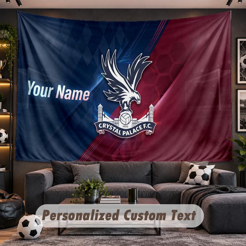 Crystal Palace Personalized Tapestry Support Custom Name, Wall Art Home Decoration