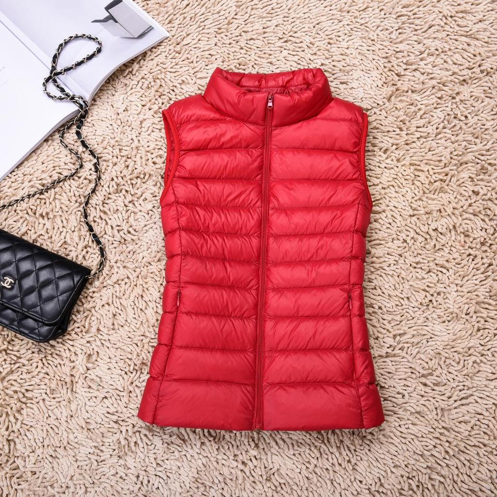 2025 Women's Lightweight Sleeveless Vest - Warm Short Down Jacket for Autumn/Winter.