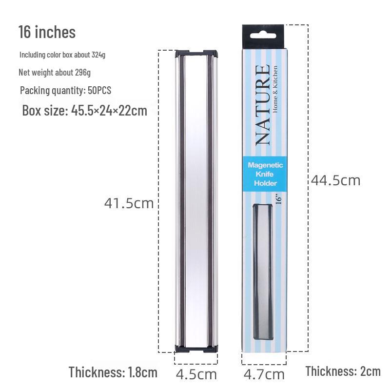 Stanzfreier wandmontierter magnetischer Messerhalter und Küchenaufbewahrungsregal