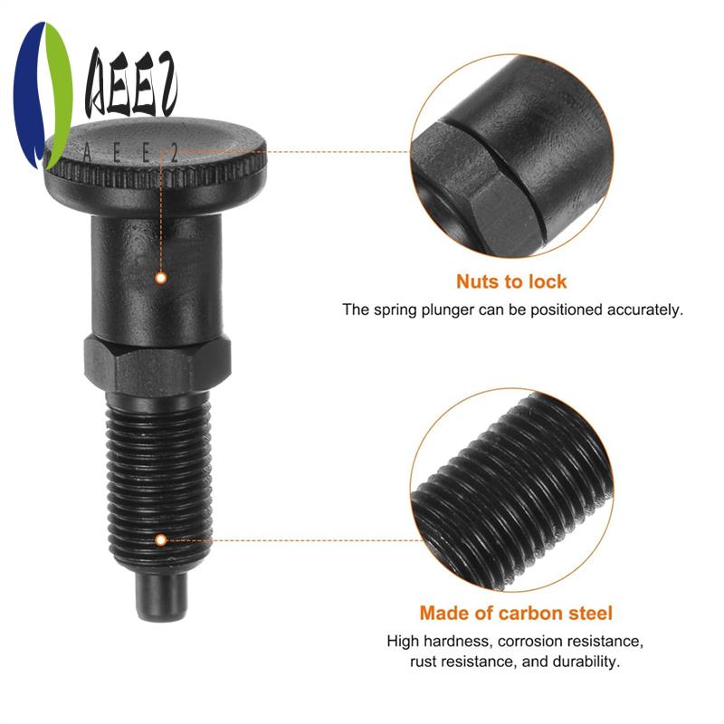 

AEE2-3Pcs Push Fit Ball Nose Spring Plunger M10x1thread 5Mm Pin Dia.Carbon Steel Return Knob Plunger Retractable Plunger чёрный