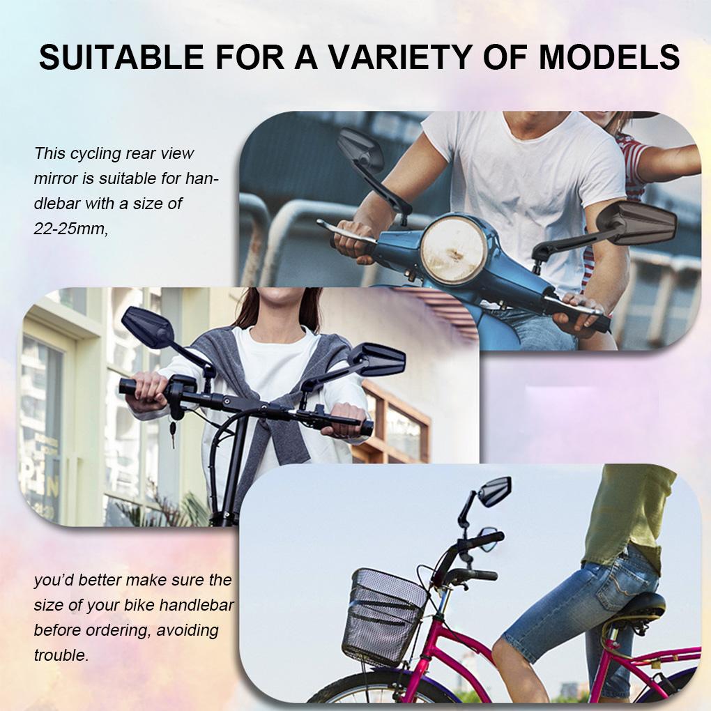 Handlebar Reflector Rear View Mirror Mountain Bike Electrical Bike Wide\-Range Adjustable Angles Mirror
