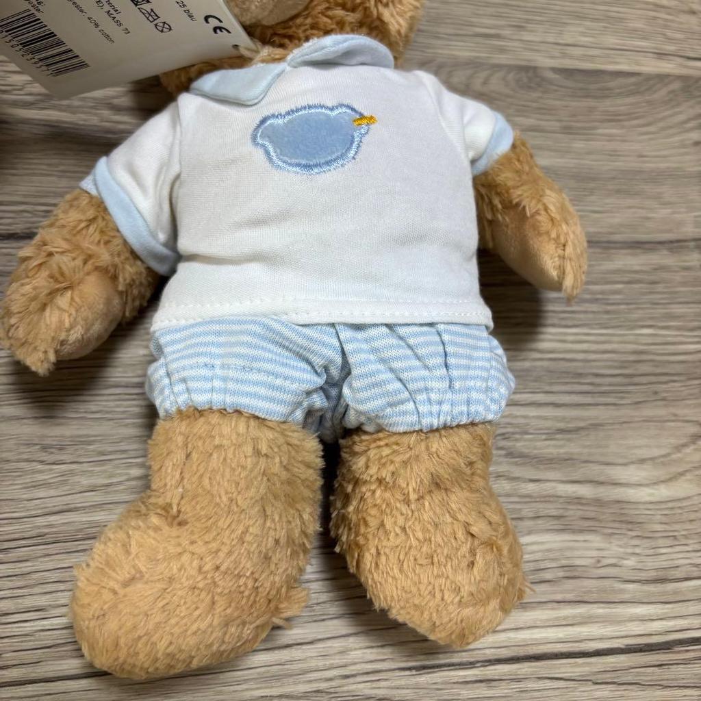 [USED] Steiff Goodnight Teddy Bear, Blue