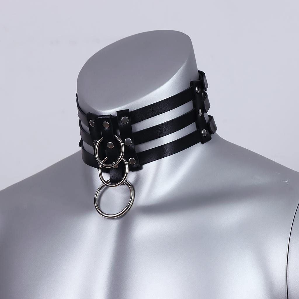 Gurtzeug Punk Gürtel Herren Leder Gurtzeug Halsband Punk Stil Halskette Choker Harajuku Gothic Kleidung Exotische Gürtel Accessoires