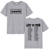 O-Oasis Live 25 Tour T-Shirts Men's Women Casual High Quality Cotton T Shirt British Fans Gift Short Sleeves T-shirts Streetwear