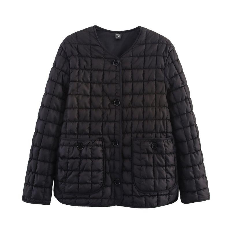 Kaslead New Women Clothes Western Style Fashion Short Texture Black Slim Stand Clouds Outerwear