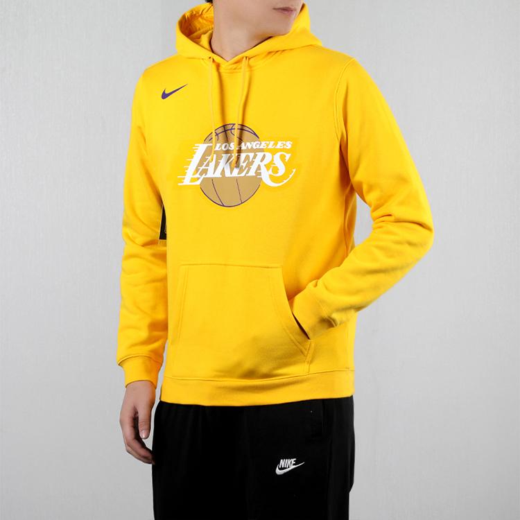 Nike NBA City Edition Logo Los Angeles Lakers Hoodie Men Hoodie Amarillo-Yellow CD3239-728